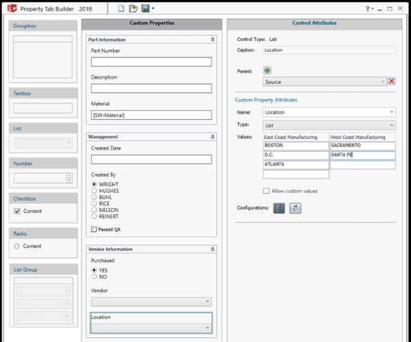 Simplify SOLIDWORKS Property Input with Custom Properties Tab