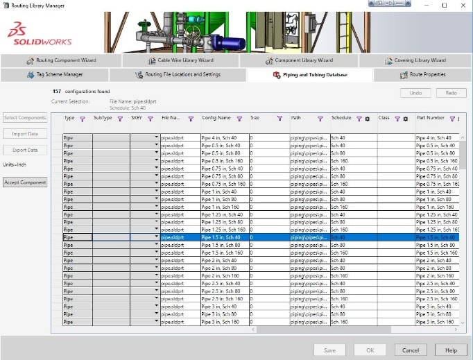 SOLIDWORKS Creating Route Specification Templates