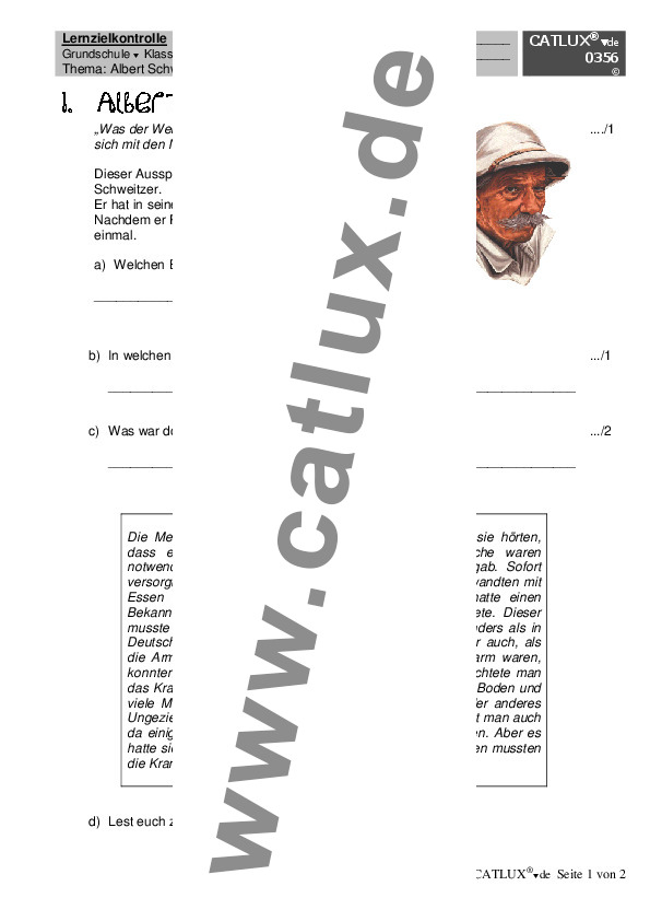 Proben Religion / Ethik Klasse 4 Grundschule evangelisch Catlux