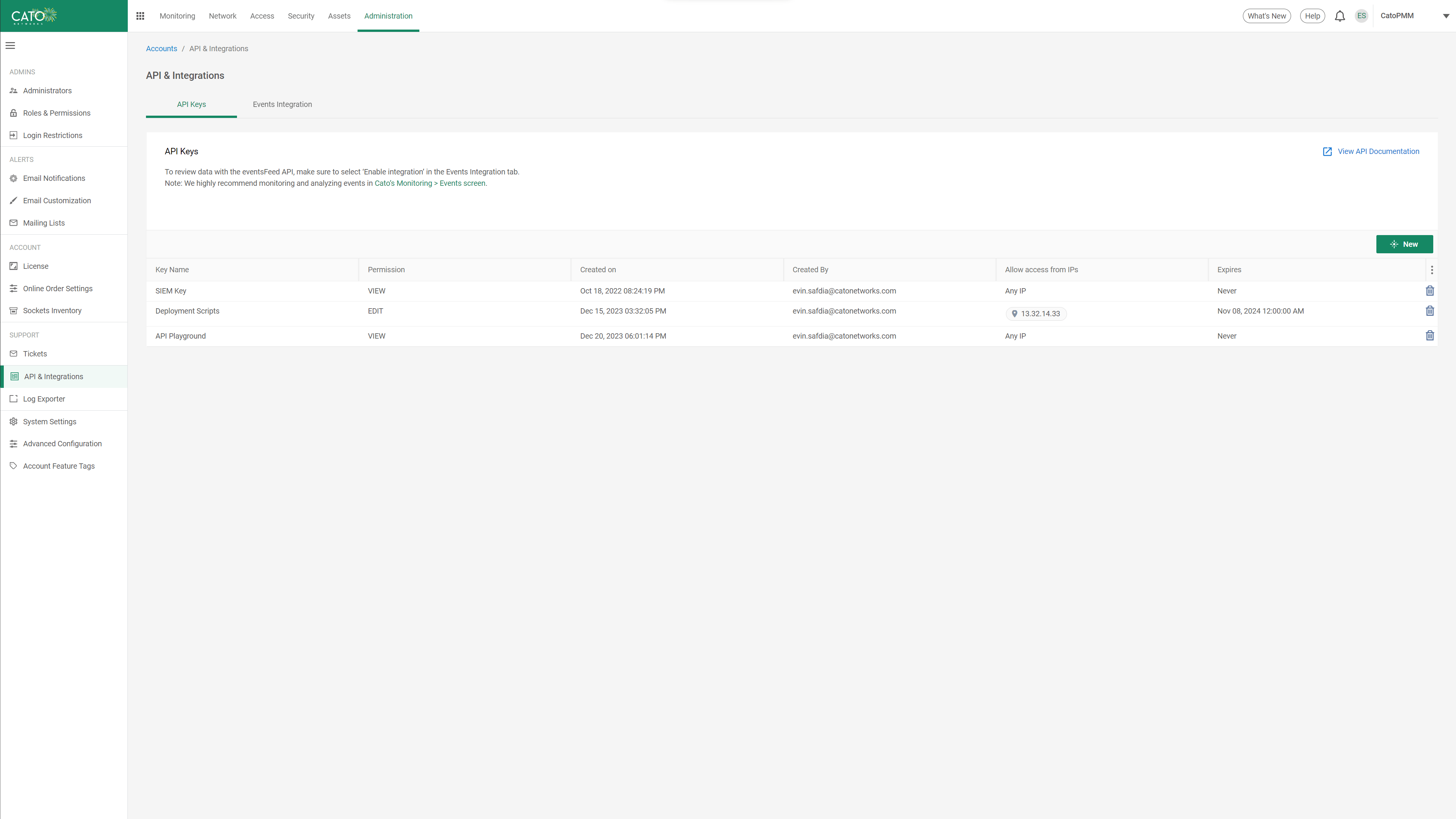 Cato API Cato Networks