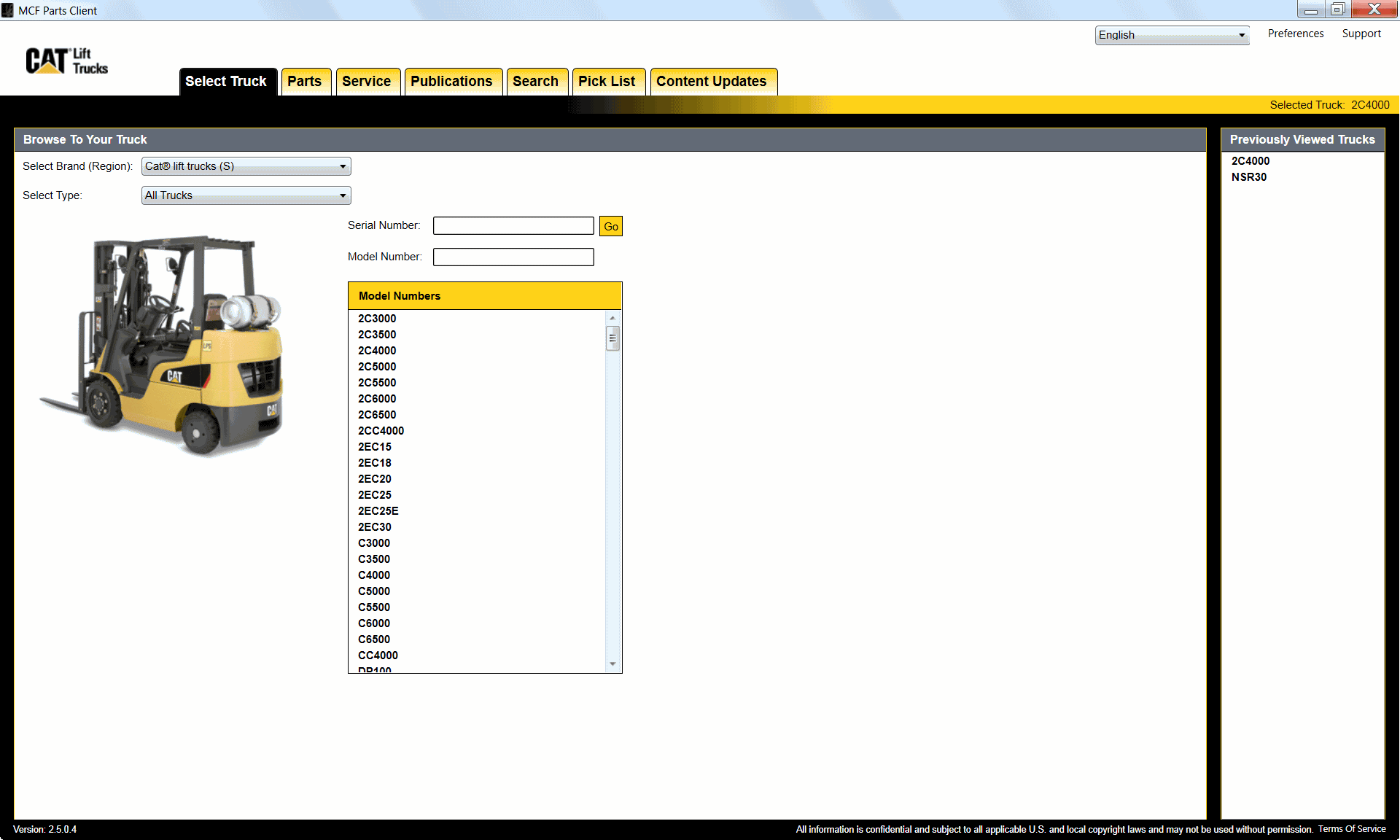 Caterpillar Lift Trucks 2020 Cat Software