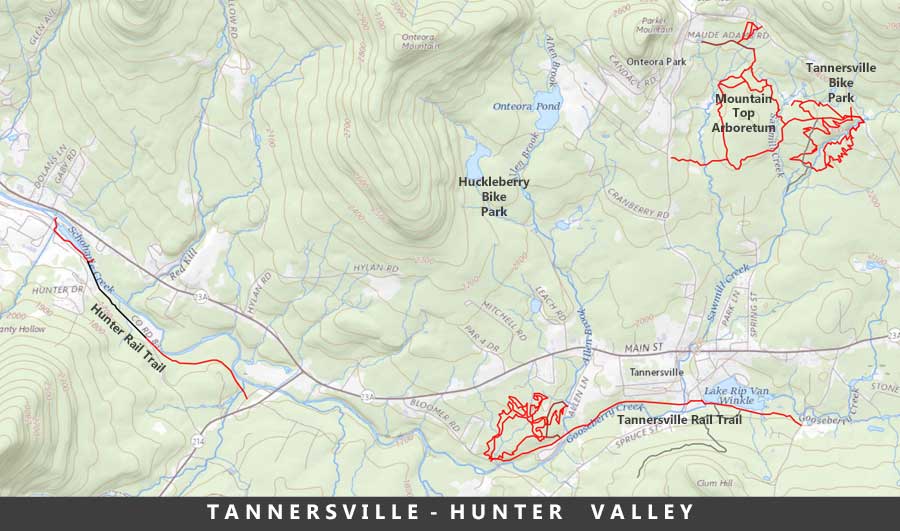 Hunter Tannersville Valley hiking and mountain biking