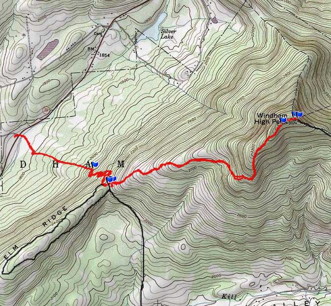 Hiking the Windham High Peak from Rt 23