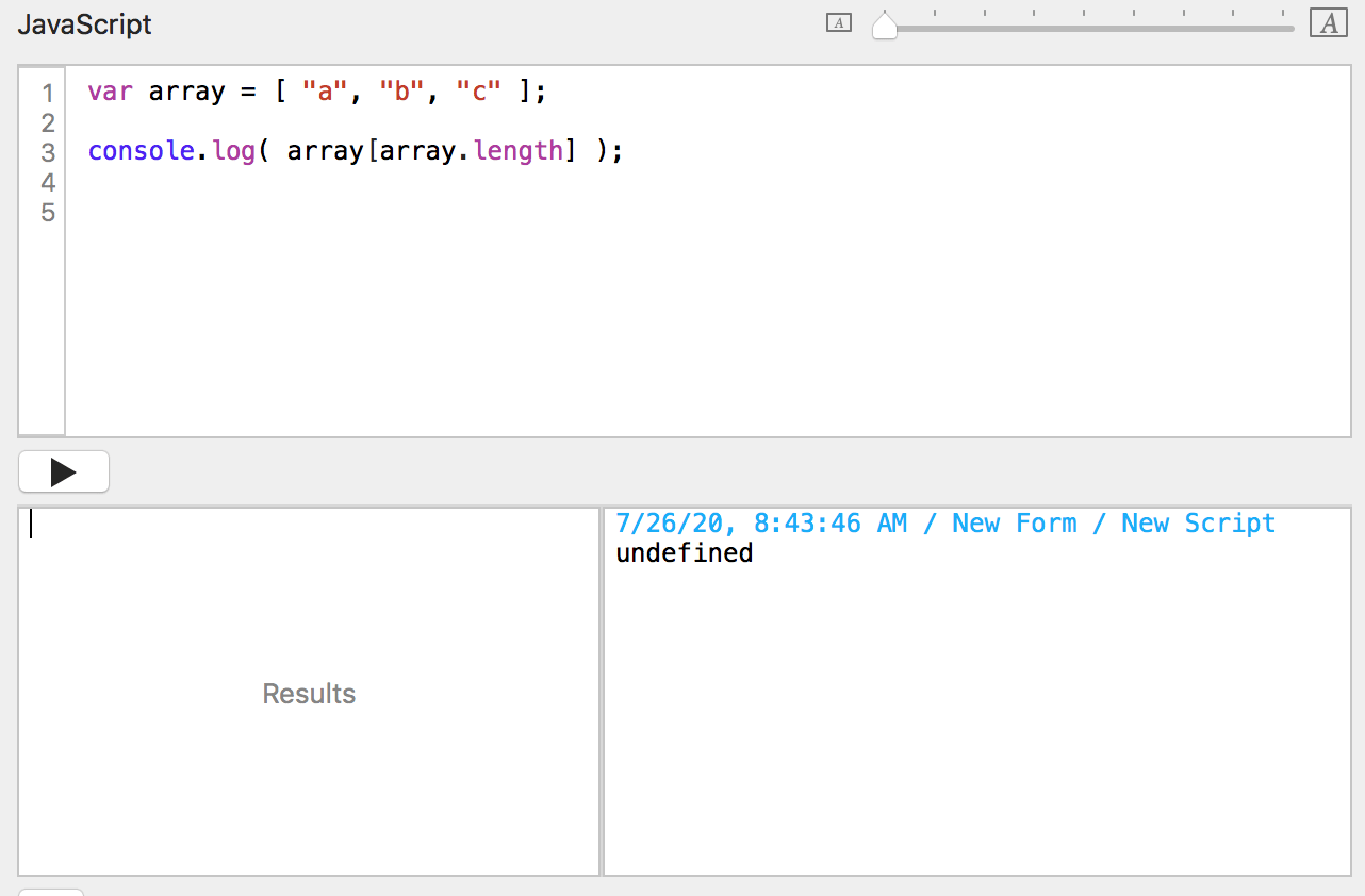 Section 8 Snippet Basic Loop (and Arrays), Tap Forms JavaScript