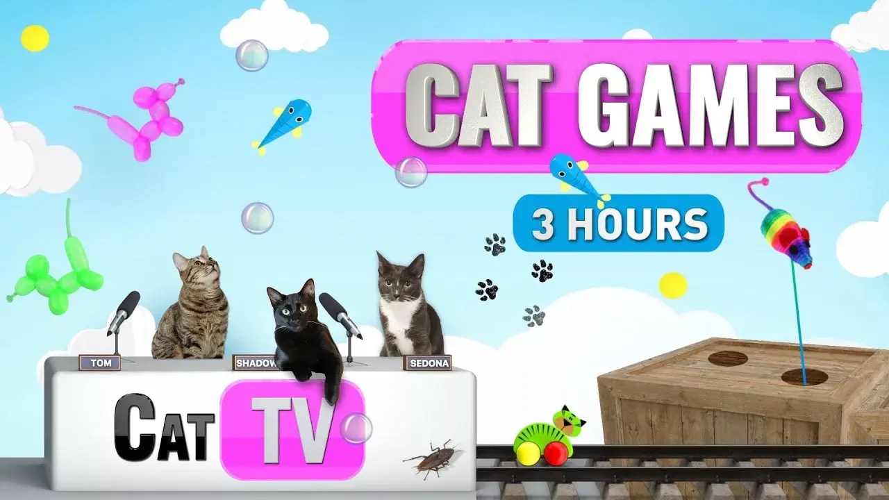 Cat Games Ultimate Cat TV Compilation Vol 5 3 HOURS 🦎 🐠 🐹 🐟 🎉 CAT TV