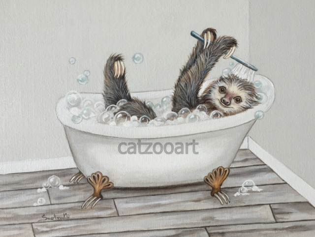 Animals In Bathtub Art Wayfair.ca