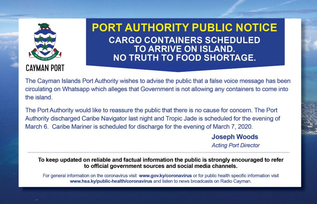 Cargo Containers Scheduled To Arrive On Island As Usual