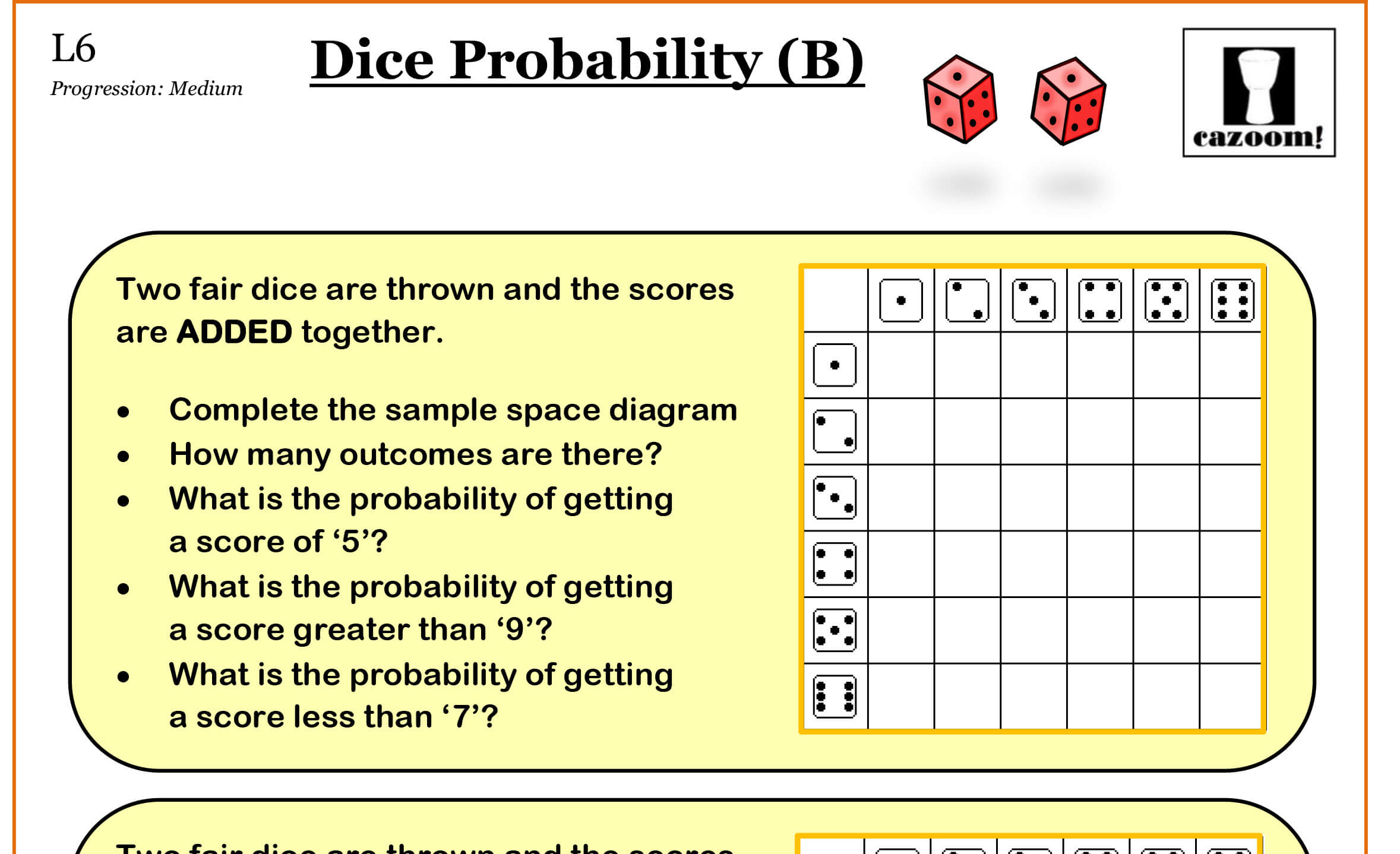 Probability Worksheets High School | Printable Worksheets and ...