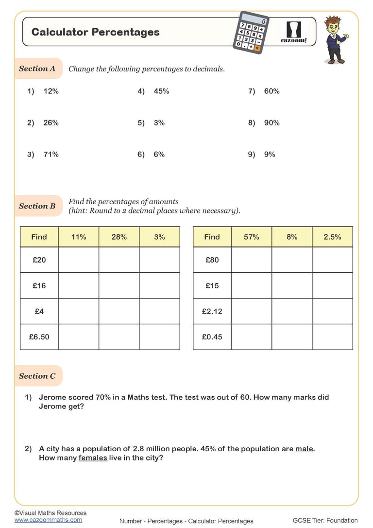 Calculating Using Standard Form Worksheet Cazoom Maths Worksheets
