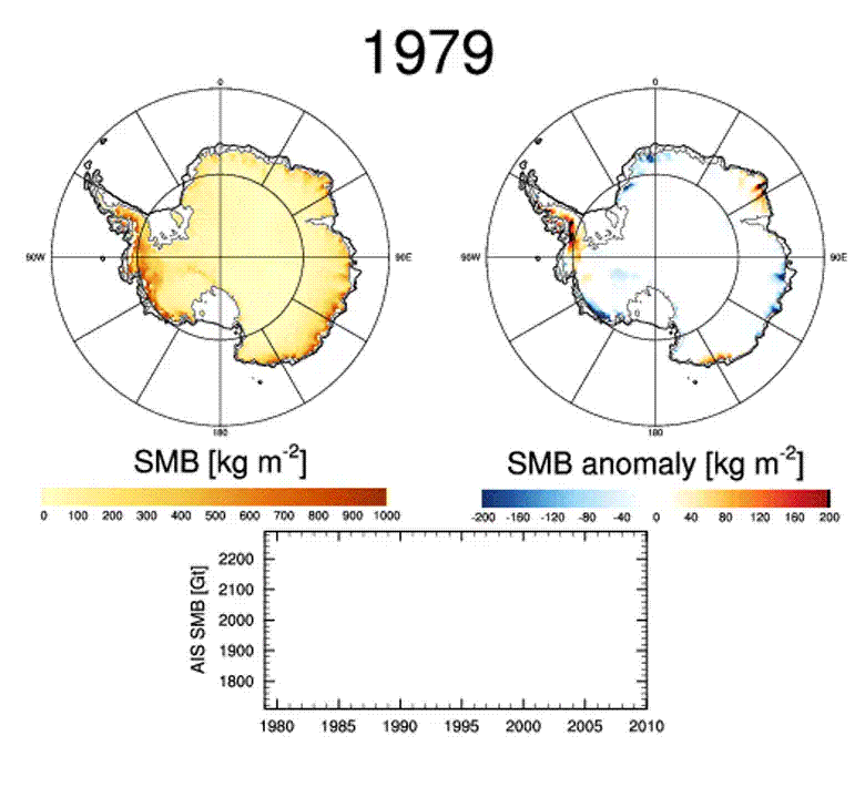 Antarctica and Greenland's shrinking ice sheets an animated view