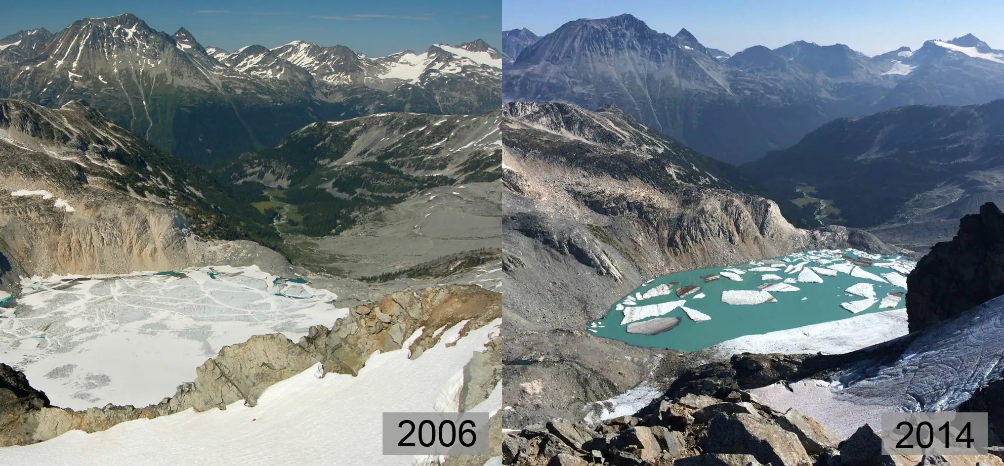 Decker Glacier lake at Whistler a sign of melt to come CBC News
