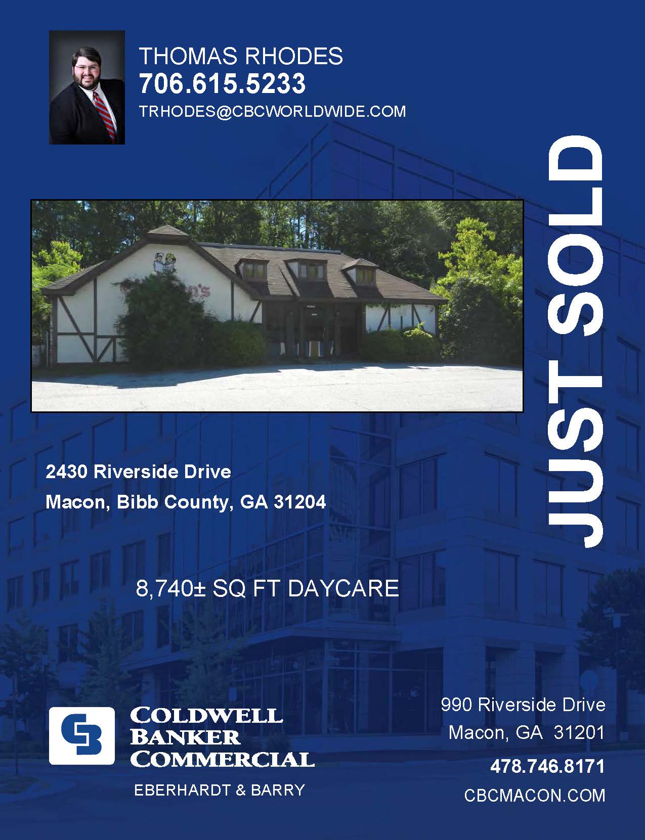 THOMAS RHODES ANNOUNCES SALE OF 8,740± SQ FT DAYCARE Coldwell Banker