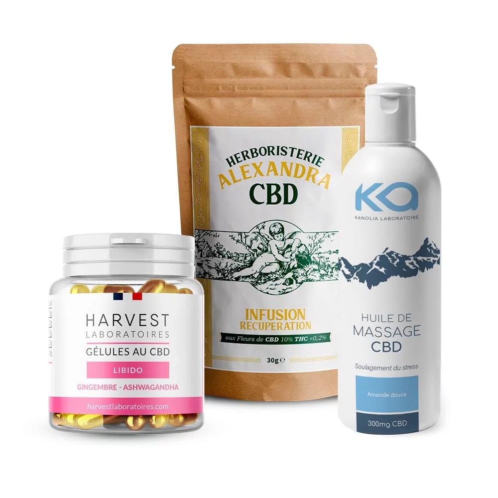Pack SaintValentin CBD Infusion, Gélules & Lait Corporel