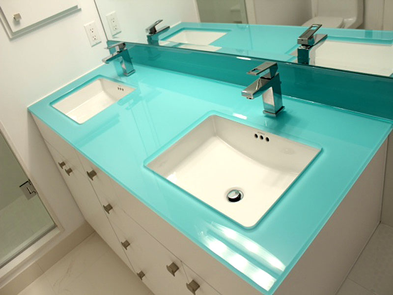 Backpainted Glass Countertop Bathrooms CBD Glass