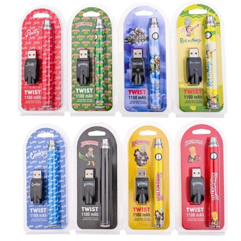 CBD 1100mAh Backwoods Twist Battery Charger Kit for Cartridges