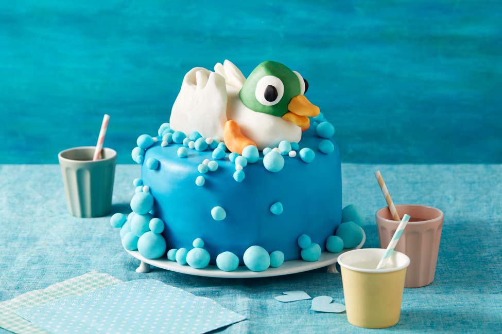 Duck birthday cake Cbeebies