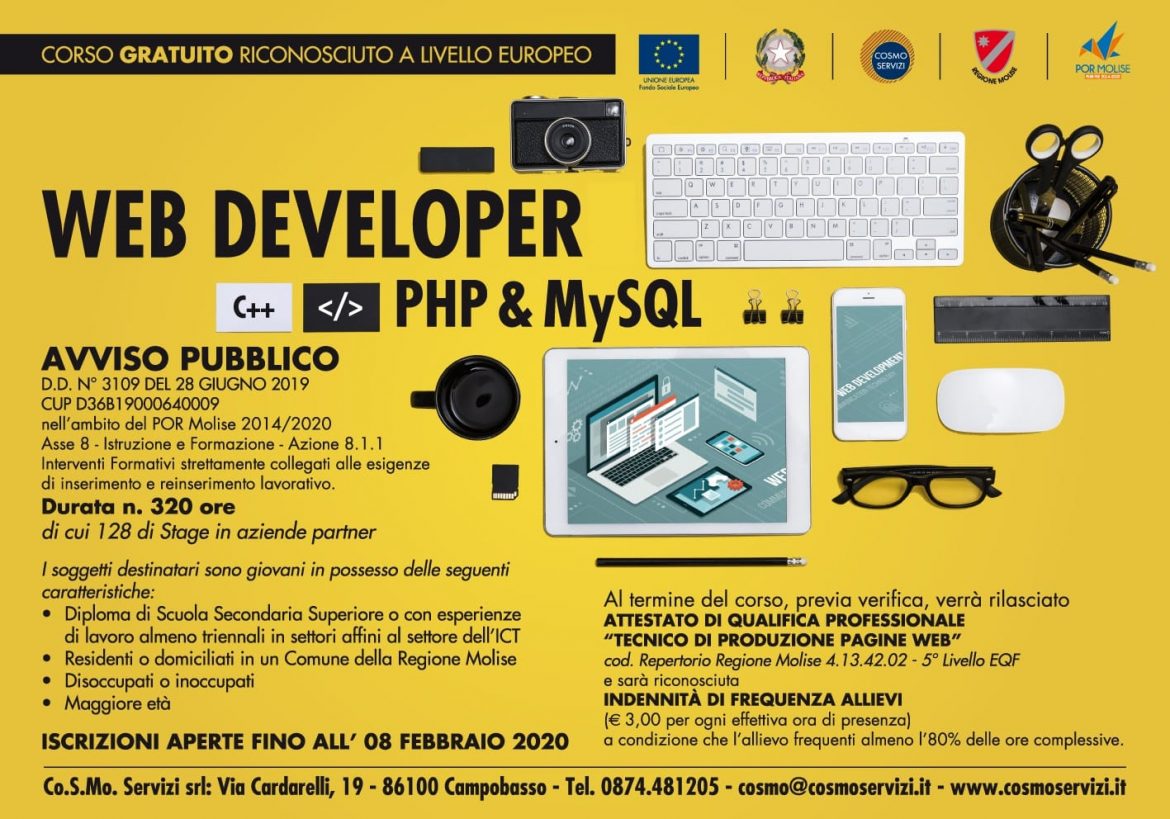Corsi A Catalogo E Nuove Professioni Digitali: C'è Tempo Fino All'8 Febbraio Per Diventare Web Developer - Cblive 819_x_1170_jpg