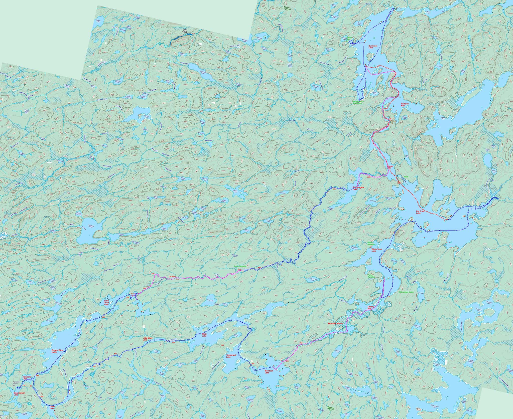 Algonquin Park Portage Map Algonquin Provincial Park, 10 days paddling and portage, Sept. 2017