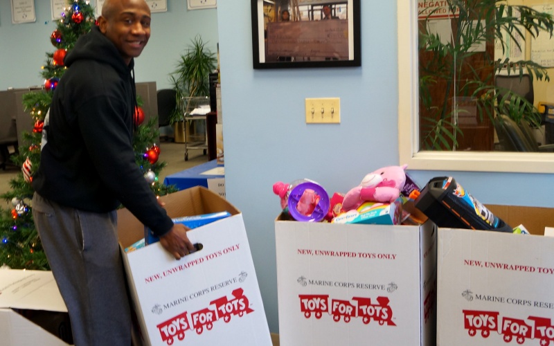 CBS Delivers Happiness With Toys For Tots! Corporate Business