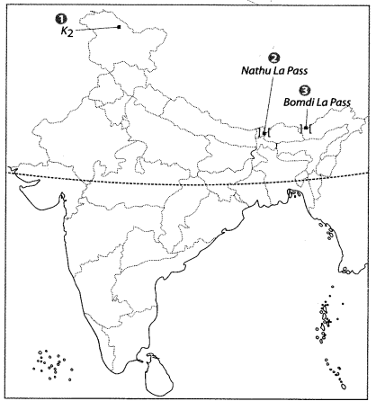 Class 9 Geography Map Work Chapter 2 Physical Features of India - CBSE Labs