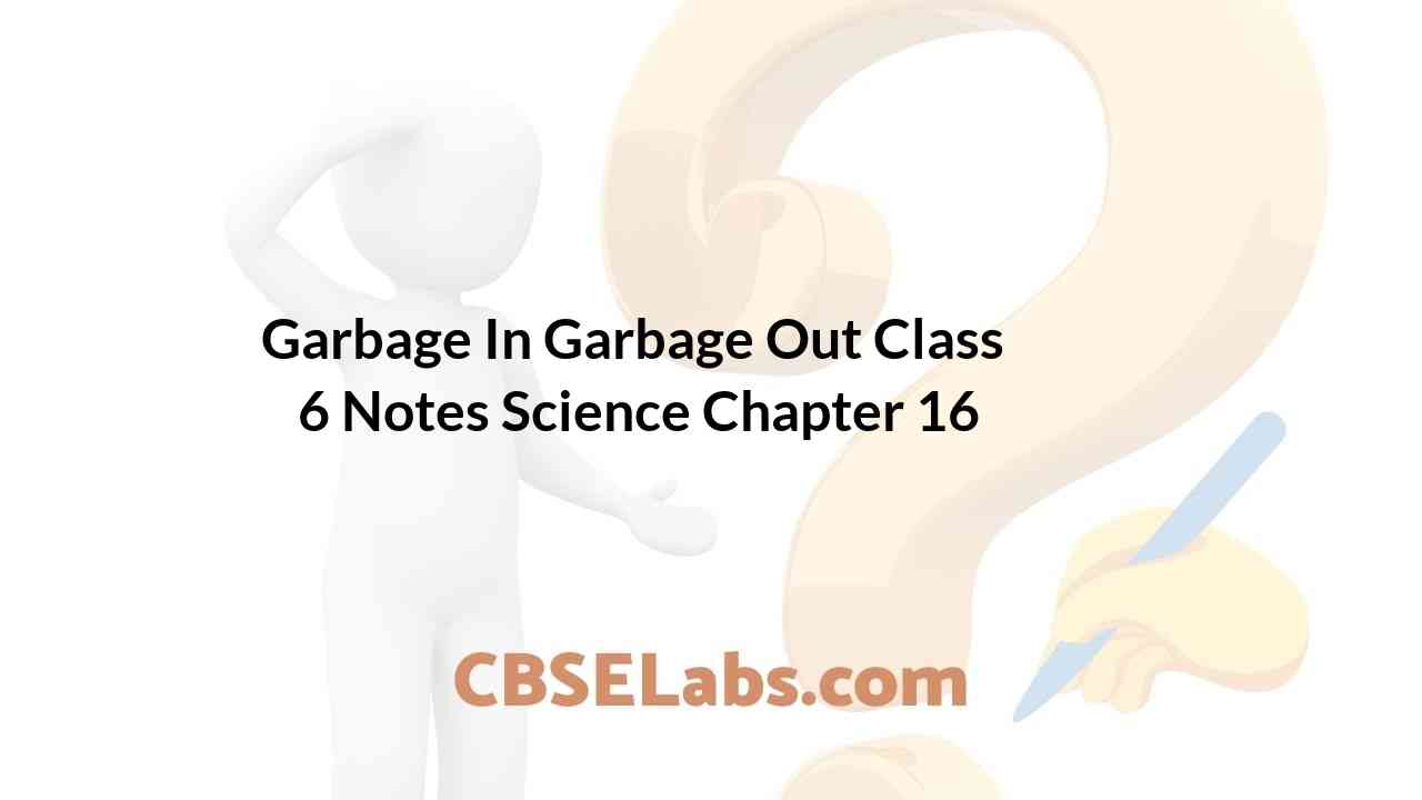 Garbage In Garbage Out Class 6 Notes Science Chapter 16 CBSE Labs