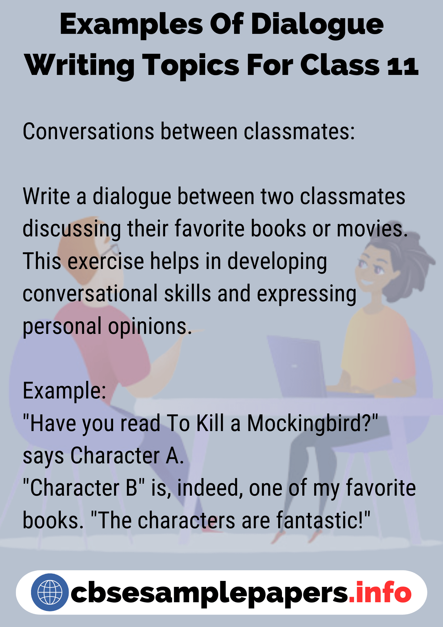 Dialogue Writing Topics For Class 11 Format, Examples, Exercises CBSE