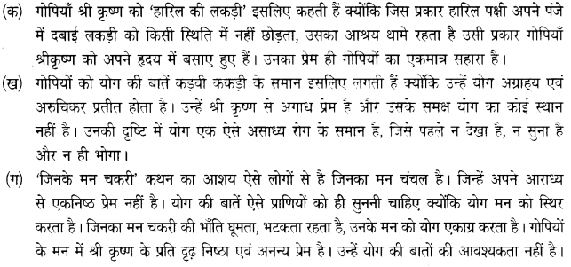 Chapter Wise Important Questions CBSE Class 10 Hindi A -पद 50