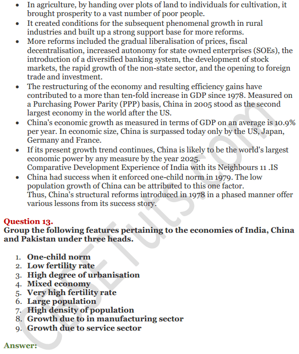 NCERT Solutions for Class 11 Economics Chapter 1 Indian Economy on the Eve of Independence