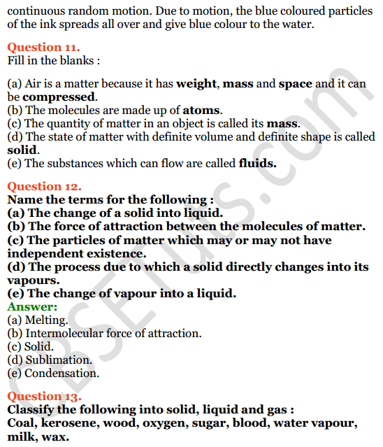 Selina Concise Chemistry Class 7 ICSE Solutions Chapter 1 Matter and its Compounds 5