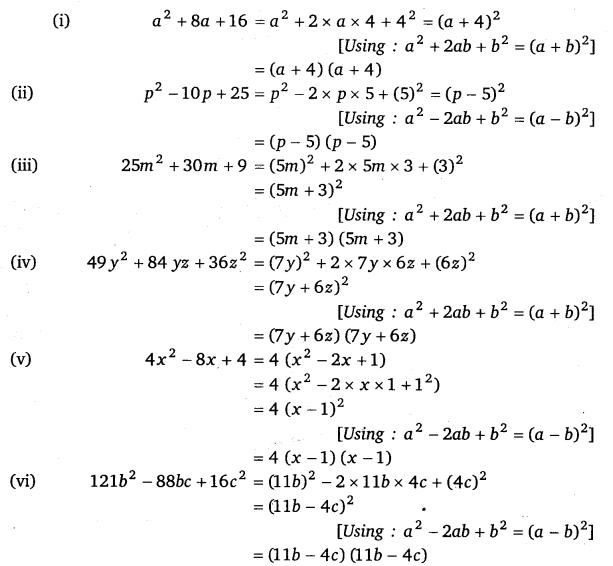 NCERT Solutions for Class 8 Maths Chapter 14 Factorisation Ex 14.2
