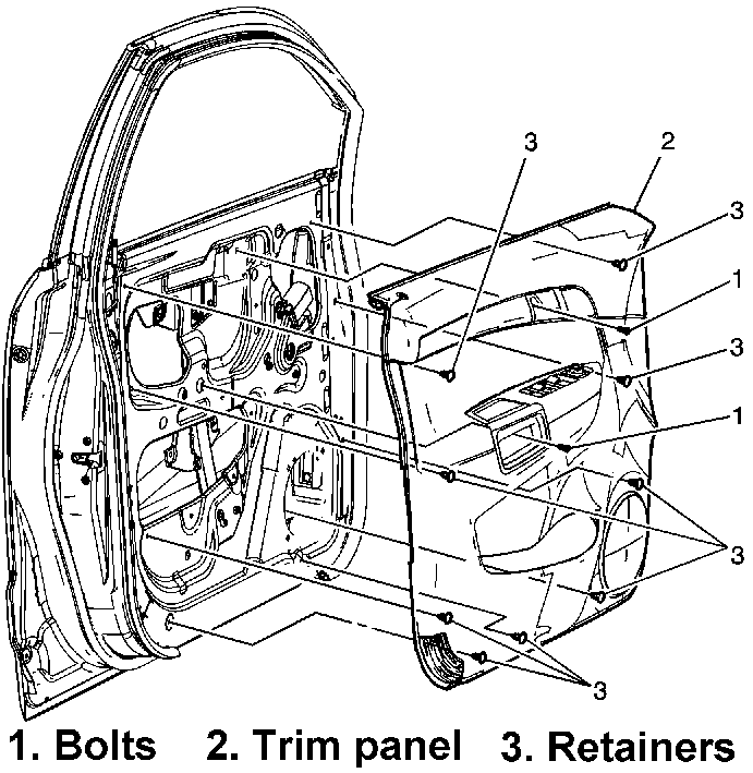 Chevrolet Captiva Service & Repair Manual - Door Trim Panel - Interior