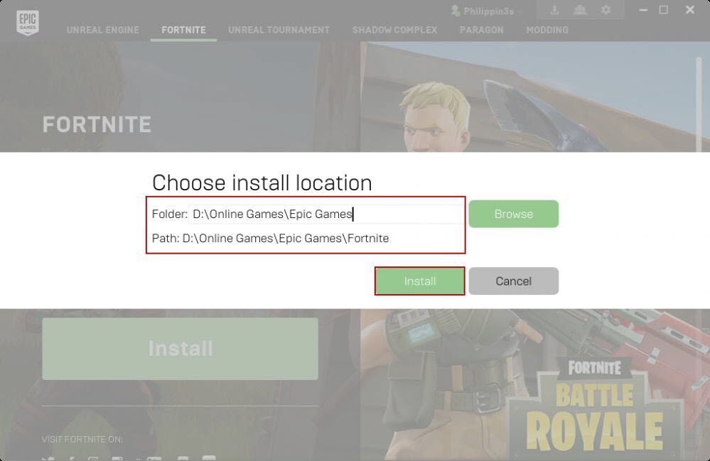 How to install “Fornite” game by Epic Games on ccboot client CCBoot