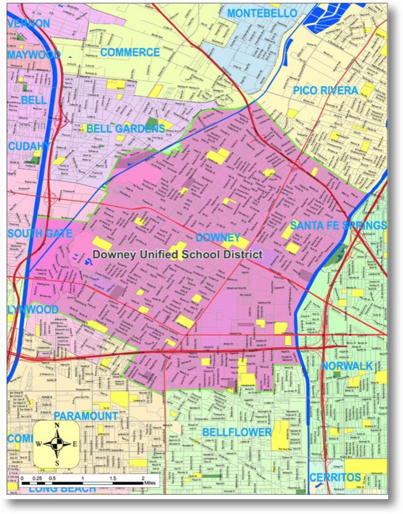 Order Custom School District Maps. Digital Unified School District Maps