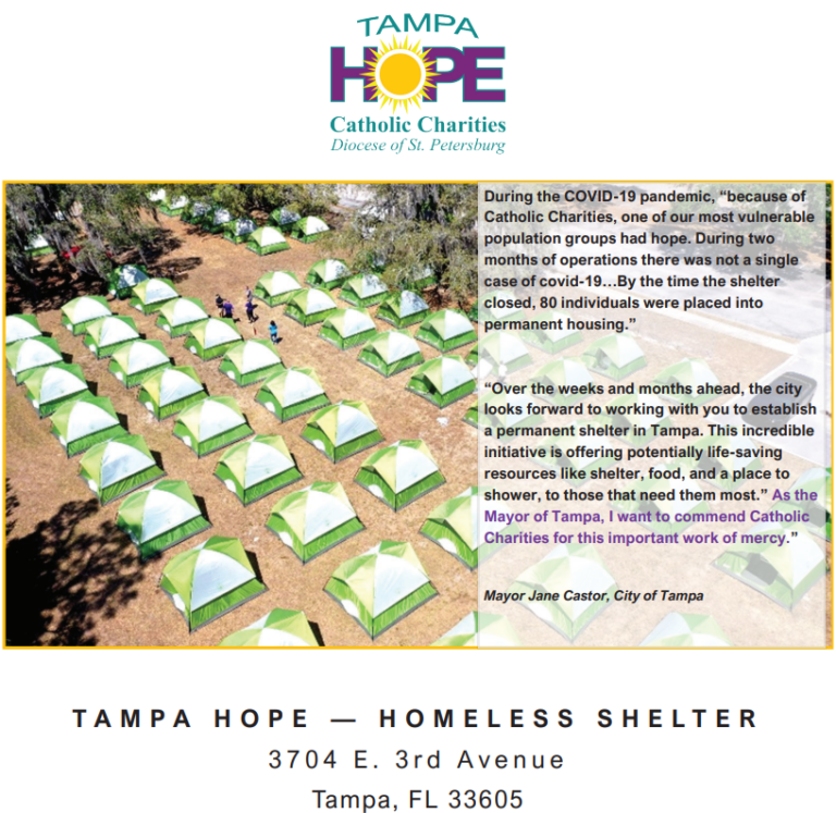 Tampa Homeless Shelter Providing help. Creating hope.