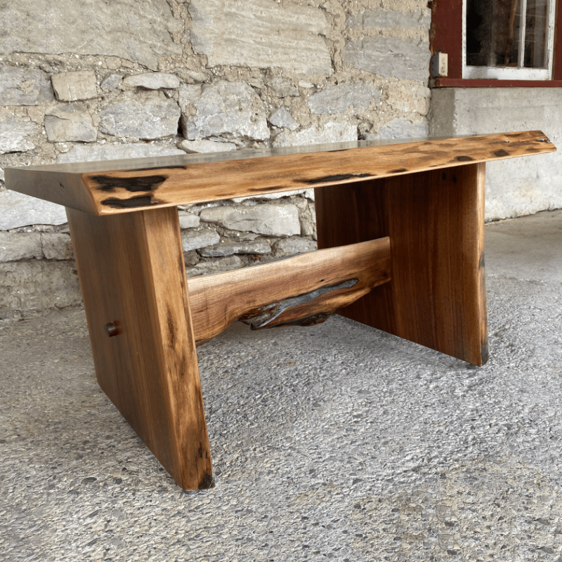 35 inch long Walnut Coffee Table Country Charm Mennonite Furniture