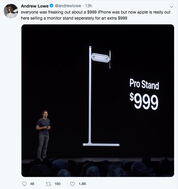 Greedy Apple Launches Laughably Expensive 999 Monitor Stand