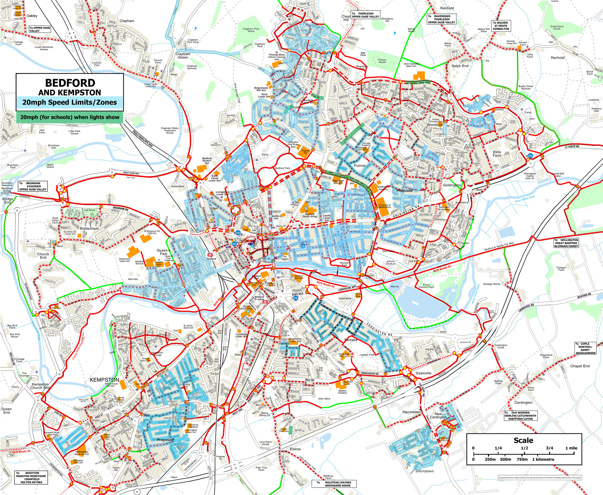 Bedford Borough 20mph Zones