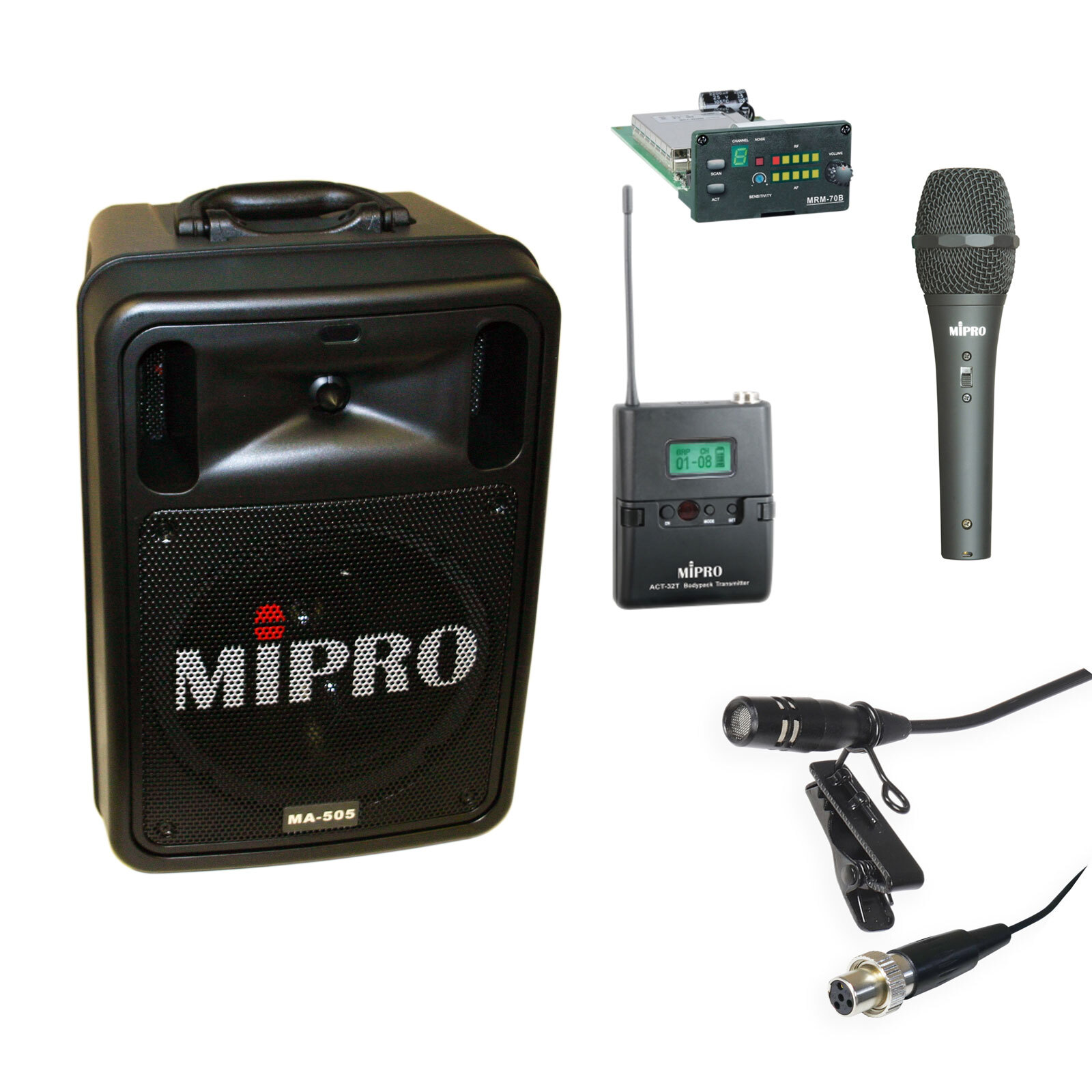 Mipro MA505PA Battery Portable PA System, Bluetooth, Wired Mic