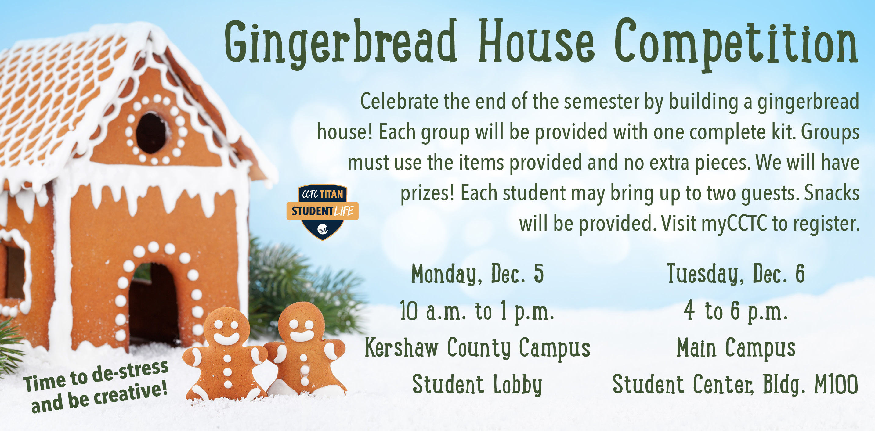 Gingerbread House Competition (Kershaw) Central Carolina Technical