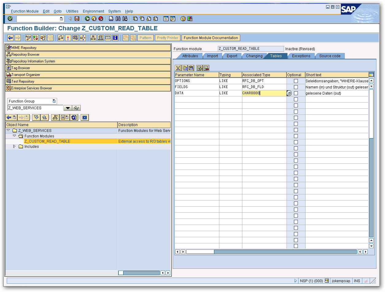 Design a Custom SAP Function Module to Circumvent RFC_READ_TABLE