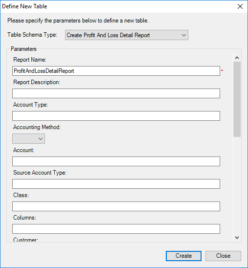 Excel AddIn Retrieving Custom Reports Using Define New Table