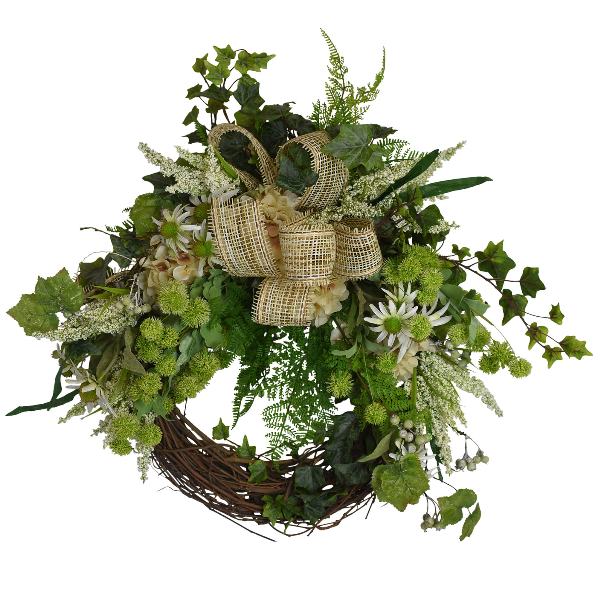 32″ Wreath with Daisies and Hanging Ivy Creative Displays and Designs inc