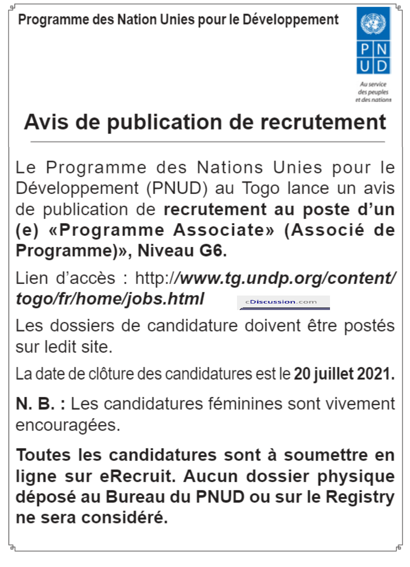 Les appels d’offres du PNUD – Le Journal du Développement
