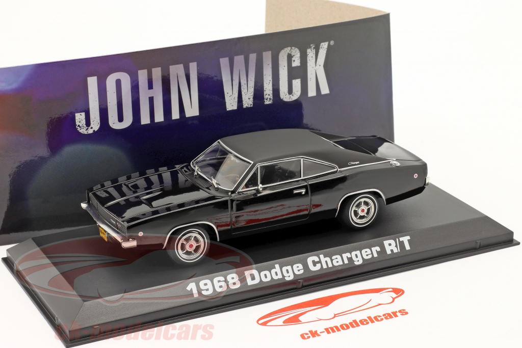 Greenlight 1 43 Dodge Charger R T 1968 Filme John Wick 2014 Preto 86608 Modelo Carro 86608 810027499752