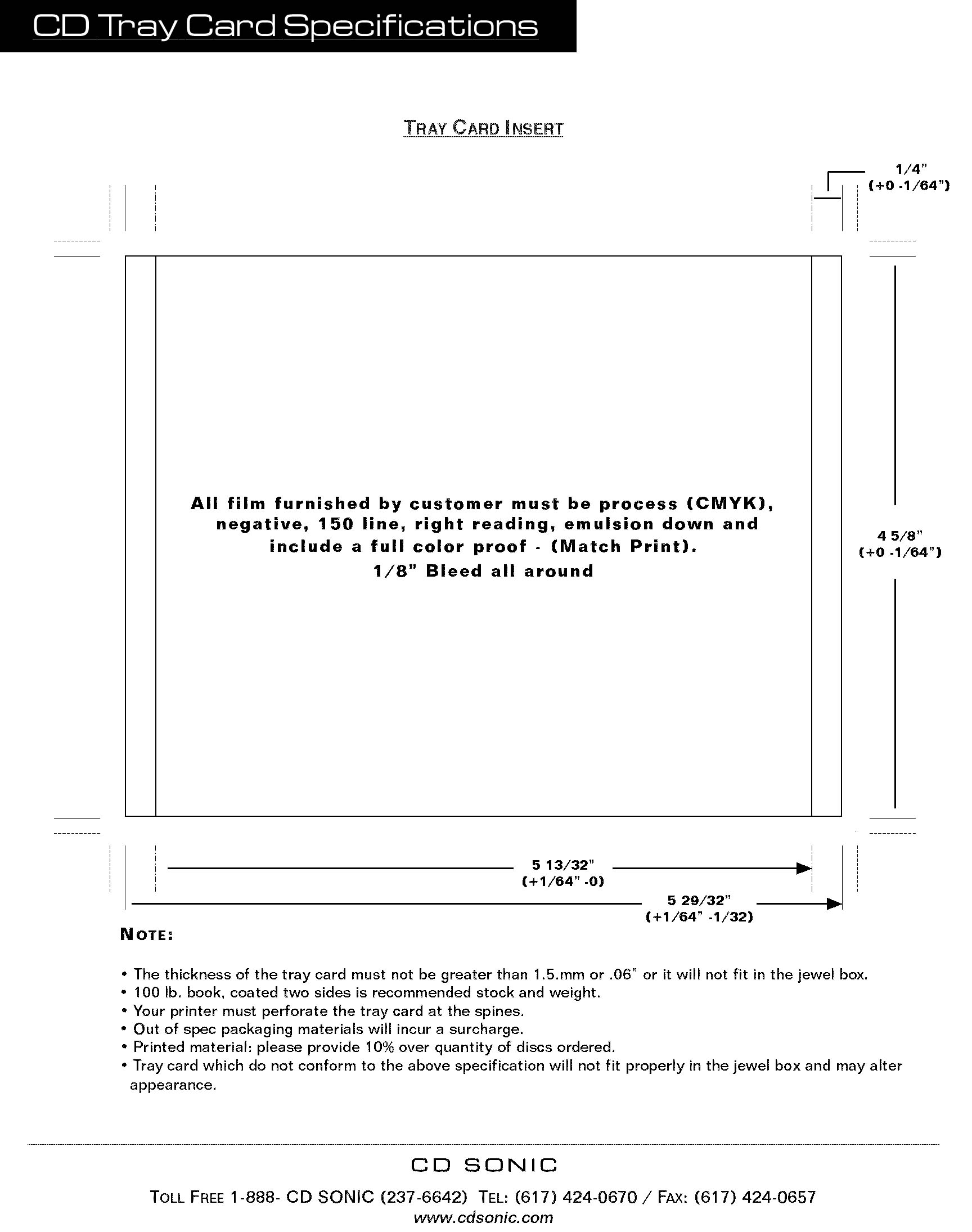 CD Sonic Forms & Templates Audio cd duplication, manufacturing
