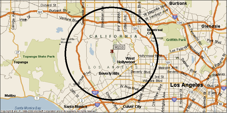 Beverly Hills Ca Zip Code Map
