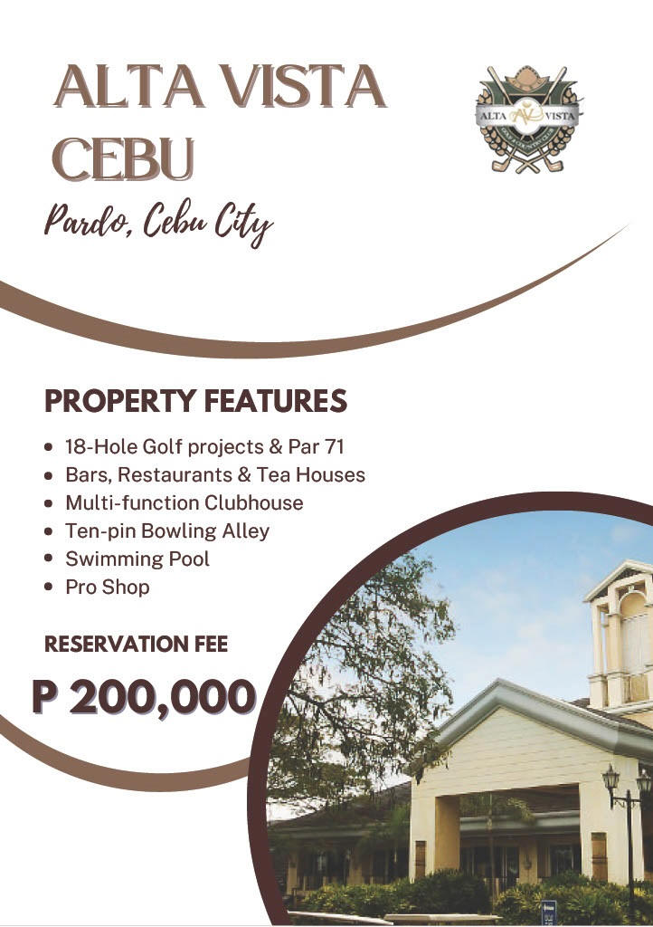 Alta Vista Pardo Lot Only For Sale with Golf Membership and Country Club