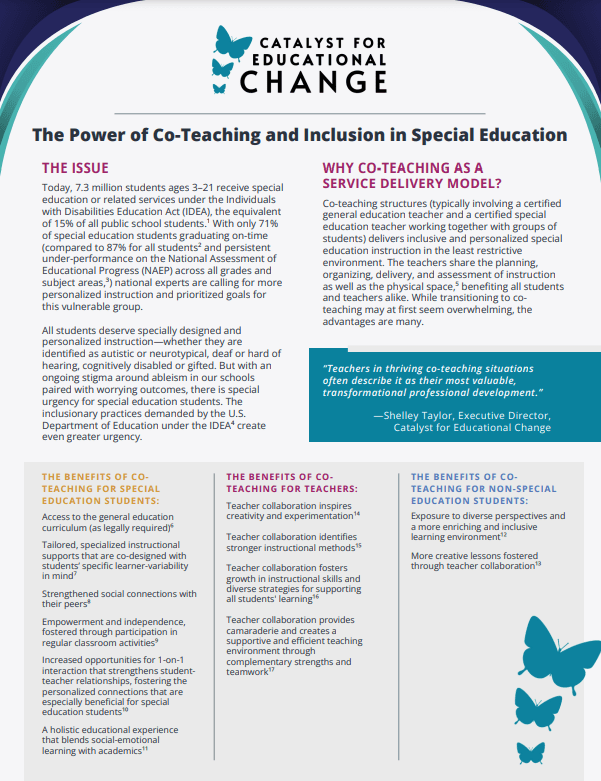 Inclusion / CoTeaching Catalyst for Educational Change