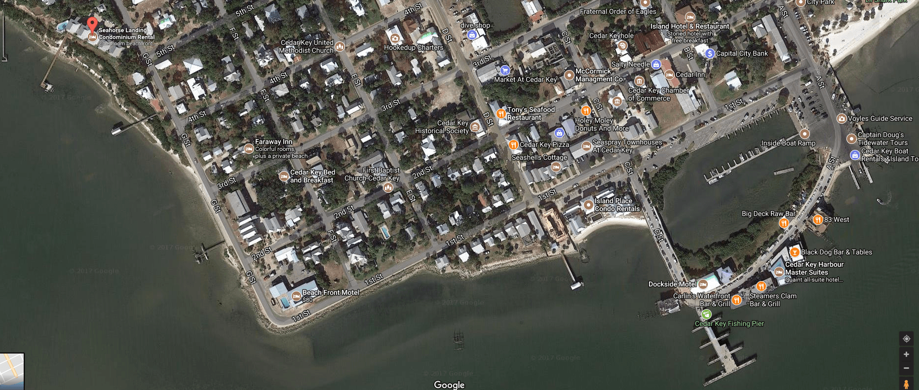 Cedar Key Map Seahorse Landing 503 Condo Rental Cedar Key Condos