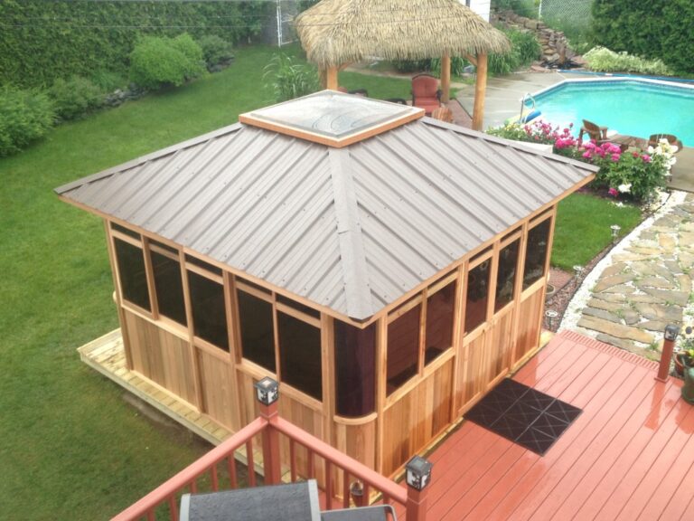 Pacific 12'x12' Hot Tub Gazebo Hot Tub Gazebos Cedarview Manufacturing